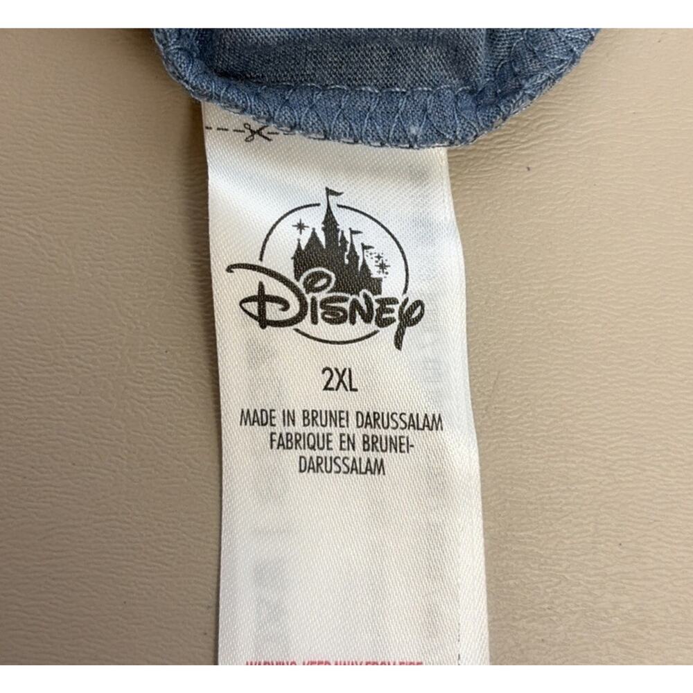 Disney Blue Long Sleeve Mickey Minnie Mouse Graphic Print Tee Shirt Top Size 2X - Picture 10 of 12